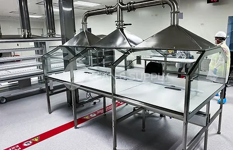 Stainless steel industrial workstation