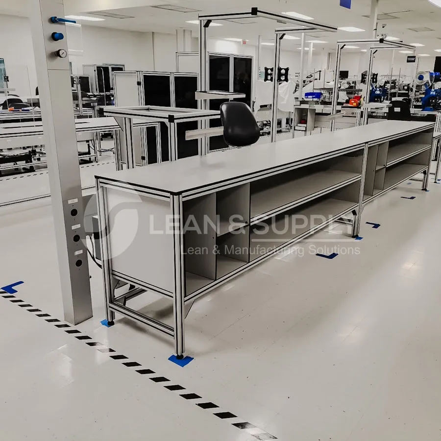 Modular aluminum workstations