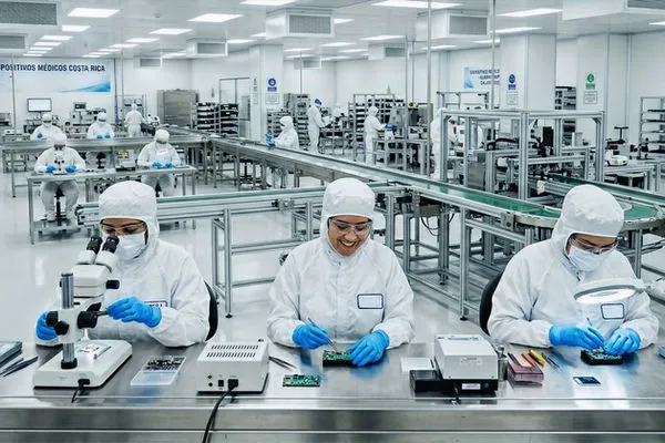 Cleanroom with workstations